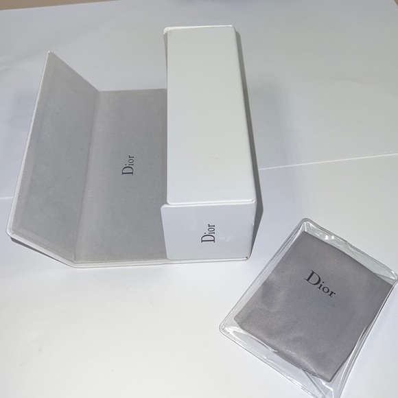 Dior Christian Dior White Rectangular Eyeglasses Sunglasses Case w/Cloth - Picture 2 of 6